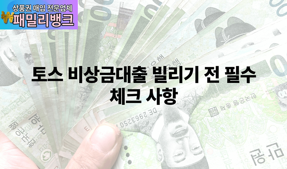 토스 비상금대출 
